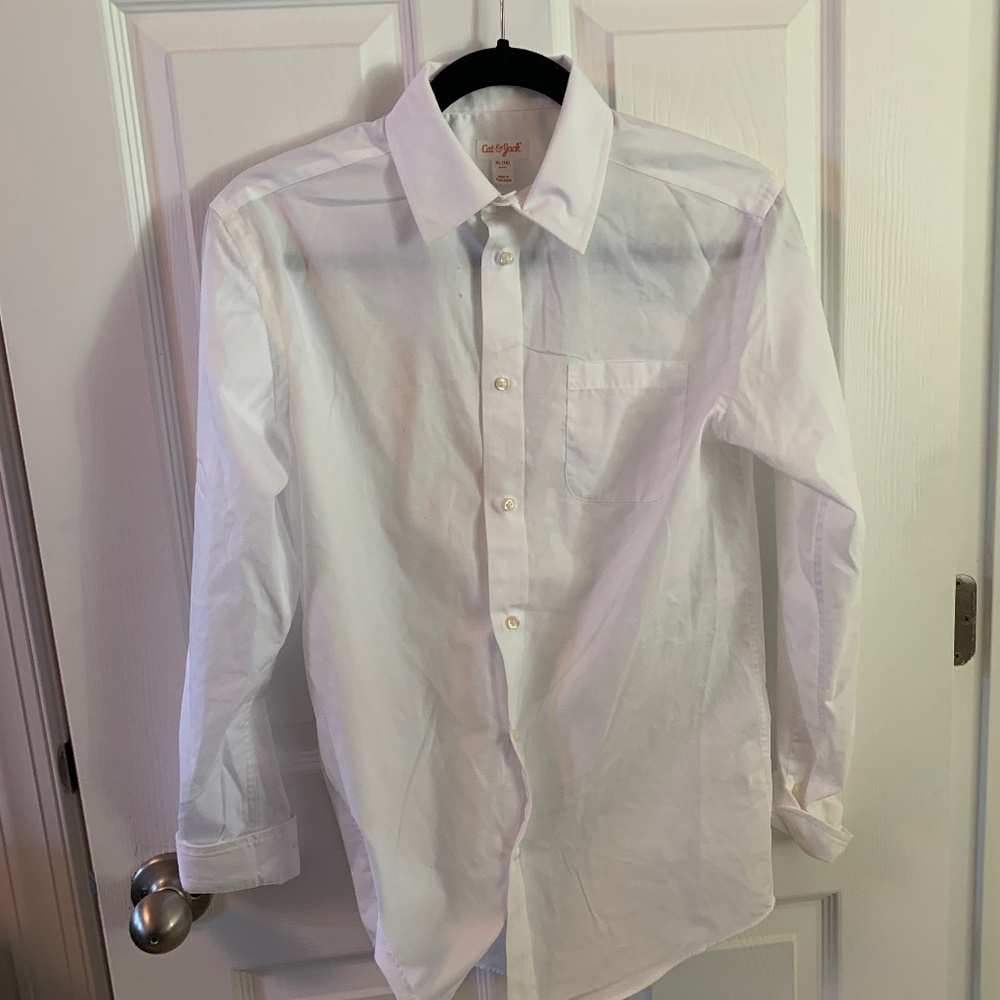 Cat & Jack Boys XL White Dress Shirt